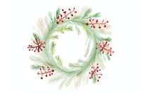 Christmas wreath pattern plant white background. AI generated Image by rawpixel.