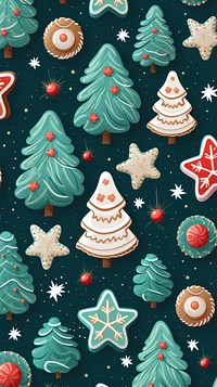Christmas sugar cookies dessert pattern food. AI generated Image by rawpixel.
