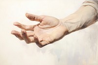 Open hand palms finger adult handshake. AI generated Image by rawpixel.