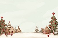 Christmas background tree snow gingerbread. AI generated Image by rawpixel.