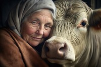 Dairy cattle livestock portrait mammal. AI generated Image by rawpixel.