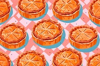 Meat pie backgrounds dessert pattern. AI generated Image by rawpixel.