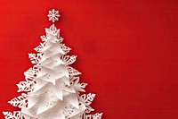 White paper Christmas Tree christmas snowflake tree. AI generated Image by rawpixel.