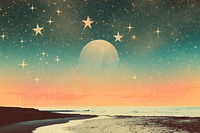 PNG Beach sky astronomy outdoors. AI generated Image by rawpixel.