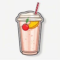 Milkshake smoothie drink white background. AI generated Image by rawpixel.