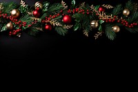 Christmas border christmas decoration black background. AI generated Image by rawpixel.