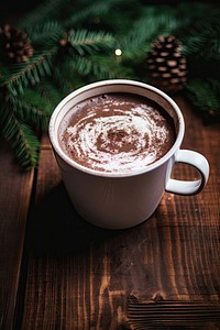 Hot chocolate mug christmas dessert. AI generated Image by rawpixel.