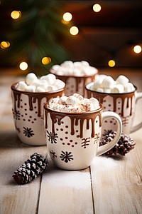 Hot chocolate christmas dessert drink. AI generated Image by rawpixel.