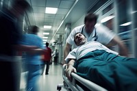 Medical emergency stretcher hospital patient. AI generated Image by rawpixel.