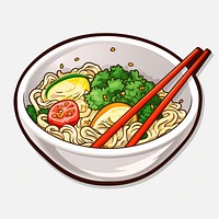 Ramen noodle dish chopsticks food meal. AI generated Image by rawpixel.