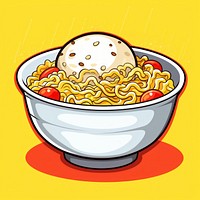 Ramen noodle dish food meal bowl. AI generated Image by rawpixel.