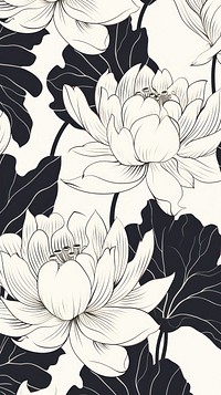 Chinese lotus pattern flower plant. AI generated Image by rawpixel.