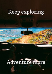 Adventure quote poster template