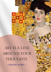 Gustav Klimt's artwork poster template