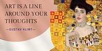 Gustav Klimt's artwork remixed Twitter post template