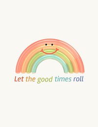 Rainbow aesthetic poster template
