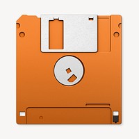 Orange floppy disk, product design