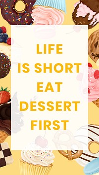 Food quote Facebook story template