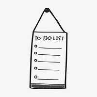To do list doodle, illustration vector