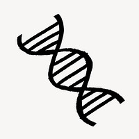 Simple DNA doodle, illustration vector