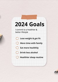 2024 goals poster template