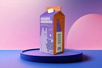 Juice carton mockup, packaging psd