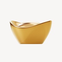 Chinese gold ingot, 3d design resource