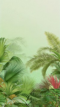 Jungle  border iPhone wallpaper. Remixed by rawpixel.