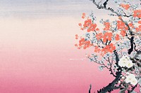 Japanese plum blossom background. Remixed by rawpixel.