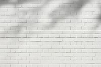 White brick wall photo with leaf shadow effect