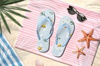 Beach sandals, summer apparel remix