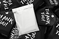 White plastic mailer bag
