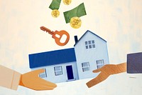 Housing mortgage, money finance illustration