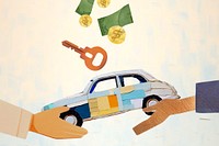 Car financial craft remix illustration