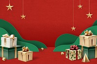 Christmas presents product display backdrop