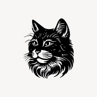 Cat flat old school illustration. AI generated Image by rawpixel.