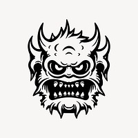Monster flat old school illustration vector. AI generated Image by rawpixel.