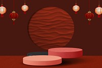 Chinese new year product stand backdrop