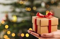 Christmas gift exchange, festive photo