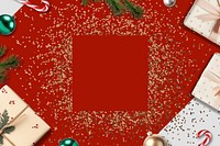 Christmas glitter square, festive background