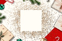 Christmas glitter square, festive background