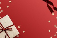 Red Christmas present border background