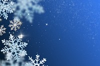 Winter snowflakes border background