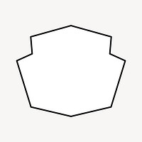 Geometric badge isolated on off-white background