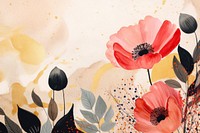 Flowers backgrounds painting plant. AI generated Image by rawpixel.