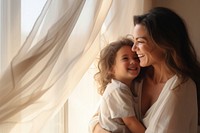Child loving mother window baby togetherness. AI generated Image by rawpixel.