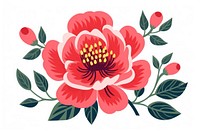 Peony hibiscus blossom pattern. AI generated Image by rawpixel.
