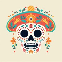 Skull graphics pattern art. AI generated Image by rawpixel.