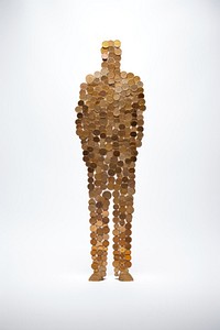 Human white background standing treasure. AI generated Image by rawpixel.