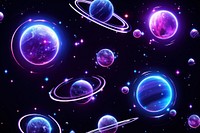 Aesthetic neon Solar System astronomy universe purple. AI generated Image by rawpixel.
